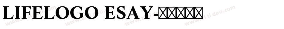 LIFELOGO ESAY字体转换